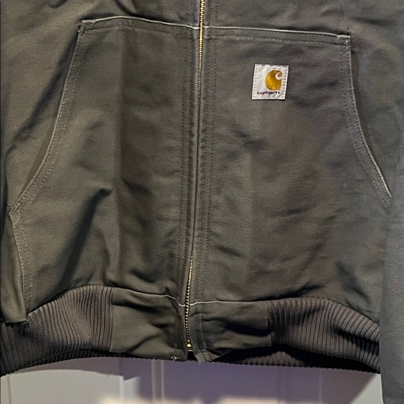 CARHARTT LK NW GRAVEL FLANNEL LINED HOODED LOOSE FIT DUCK COAT Men XL TALL/LONG - Picture 7 of 16